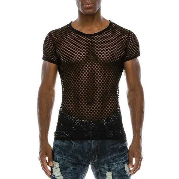 Men's See thru Mesh T-Shirt