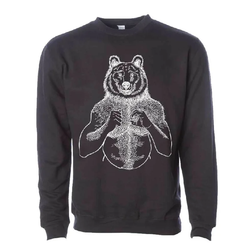 Hoodies with rainbow stripes and love messages--Brian Kenny Beefy Bear Crew Sweatshirt Hoodies with rainbow stripes and love messages--Brian Kenny Beefy Bear Crew Sweatshirt