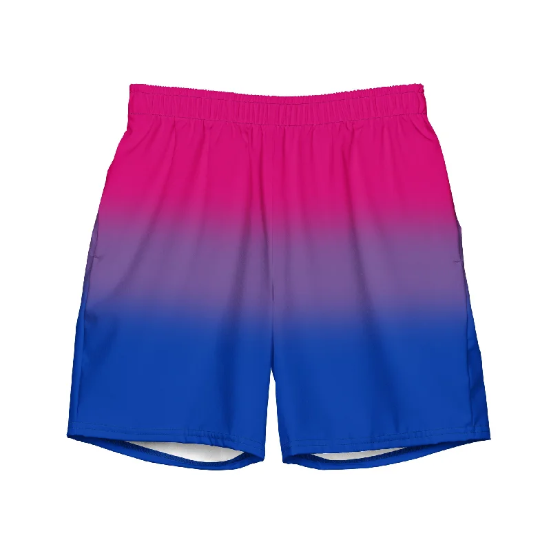 Bisexual Bi Pride Men's Style Swim Trunks in Ombre