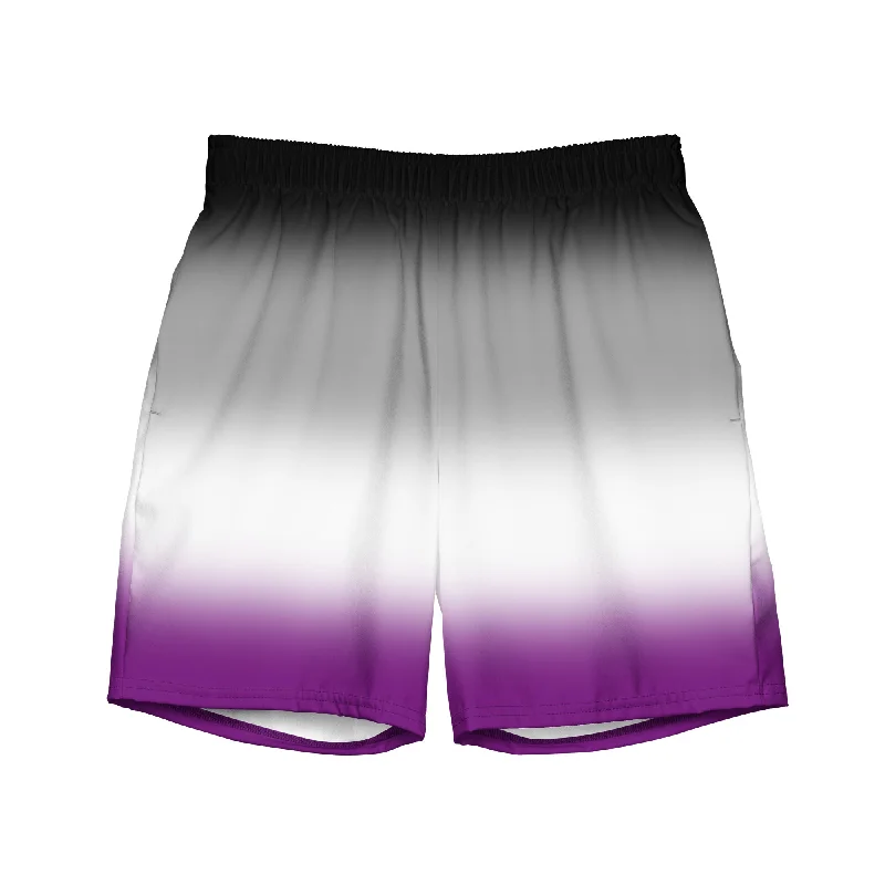 Asexual Ace Pride Men's Style Swim Trunks in Ombre