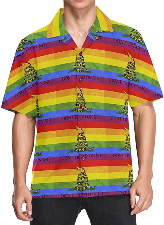 Gay Pride Hawaiian Shirt, Don't Treat On Me, Hawaiian Shirts Gay, Hawaii Shirts For Women Gay Pride Hawaiian Shirt, Don't Treat On Me, Hawaiian Shirts Gay, Hawaii Shirts For Women