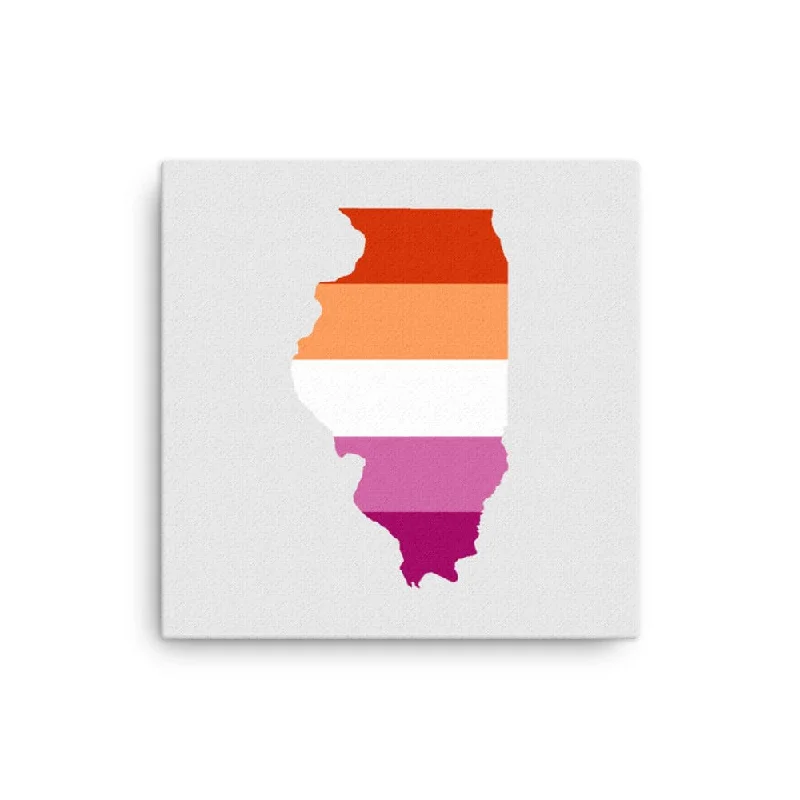 Illinois Lesbian Pride Canvas Wall Art