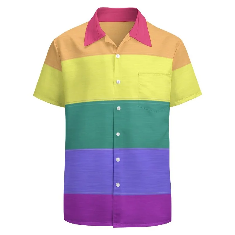 Lgbt Pride Rainbow Flag Pattern Proud Lgbtq Hawaiian Vintage Shirt Mens Button Down Tropical Hawaii Beach Shirts Lgbt Pride Rainbow Flag Pattern Proud Lgbtq Hawaiian Vintage Shirt Mens Button Down Tropical Hawaii Beach Shirts