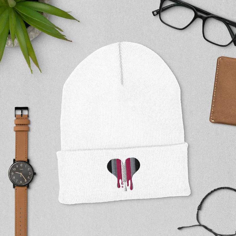 Demi Girl Melting Heart Cuffed Beanie