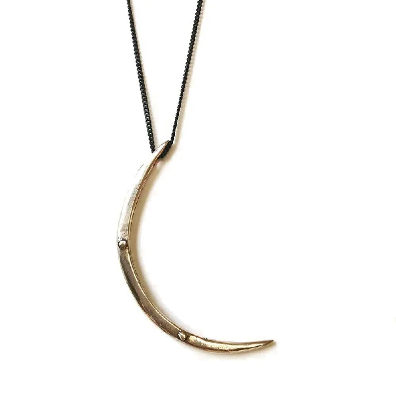 Crescent Moon "Infinite Love & Gratitude" Necklace in Bronze