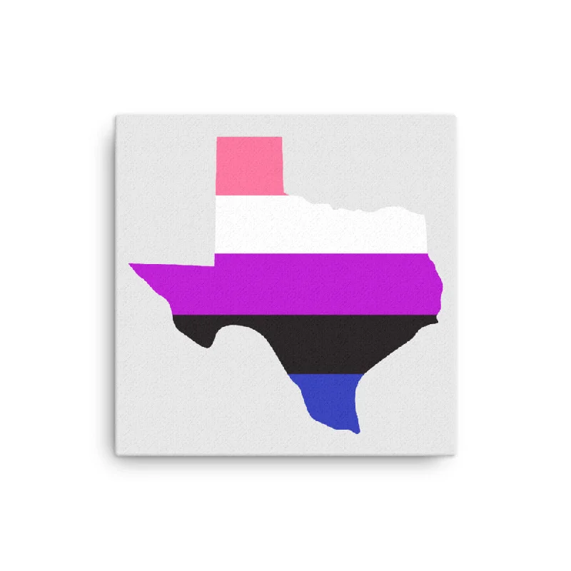 Texas Genderfluid Pride Canvas Wall Art