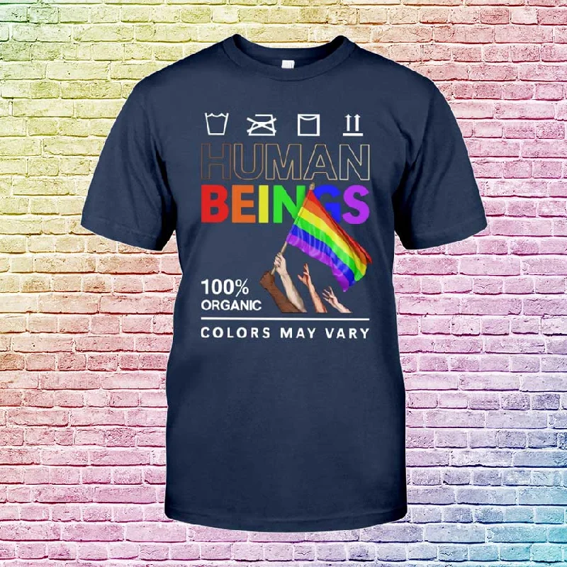 Pride Shirts For LGBT, Human Beings Raising Flag Classic T-Shirt, Equality Shirt