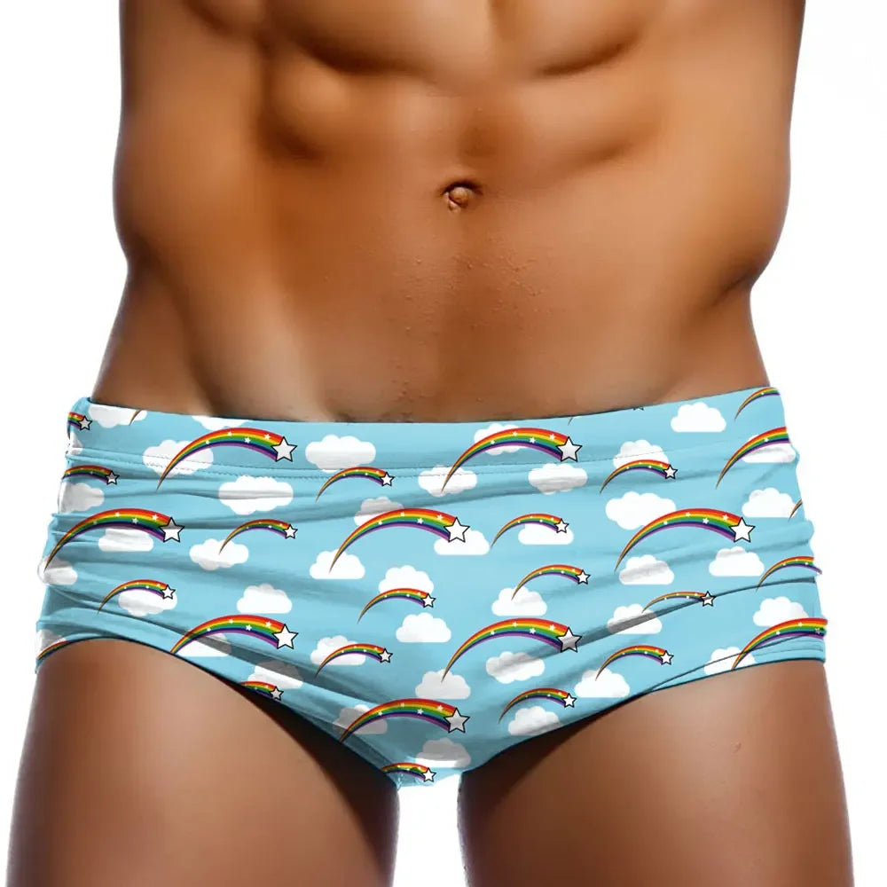 Rainbow Stars Swim Trunks