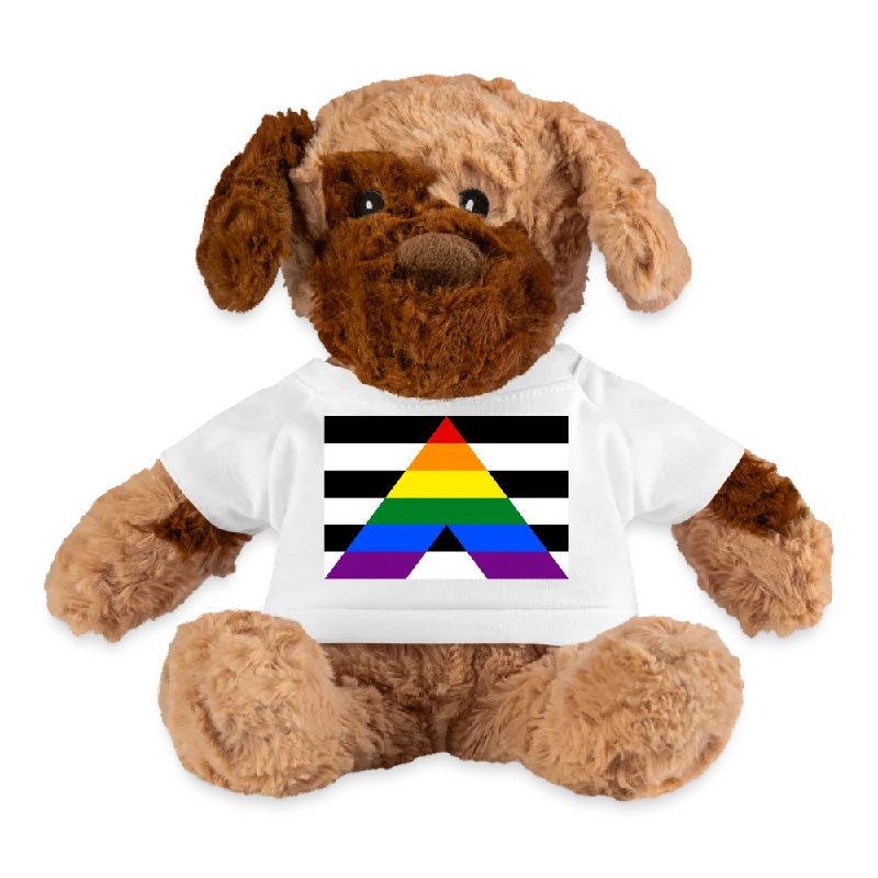 Straight Ally Pride Flag Plush Dog Stuffed Animal