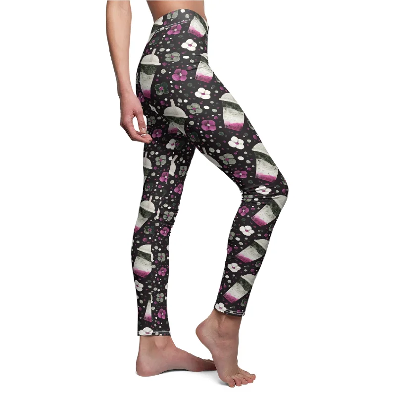 Graphic pride t-shirts with customizable color options--Asexual Pride Casual Leggings