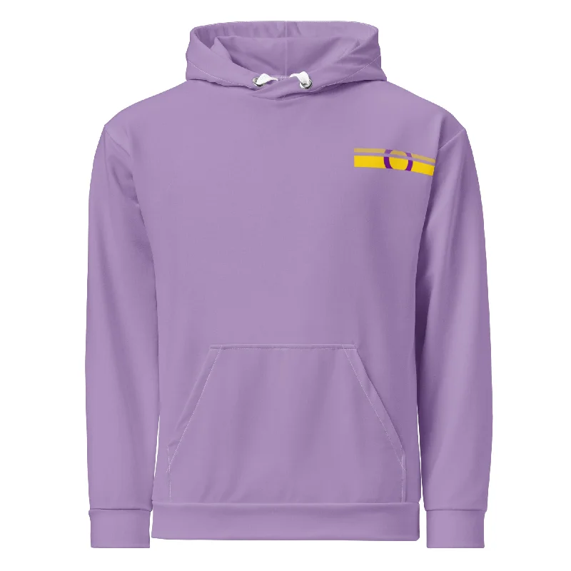 Hoodies with inclusive love is love messages--Intersex Flag Hoodie
