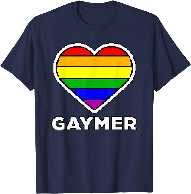 Gaymer Pride Video Game Player Gay Lover Rainbow Heart LGBT T Shirt
