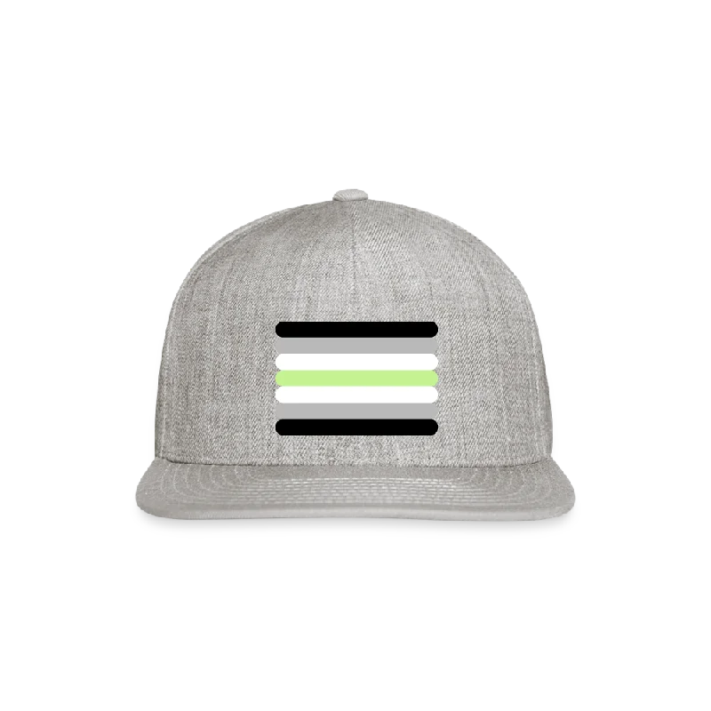 Agender Pride Flag Rounded Snapback Baseball Cap