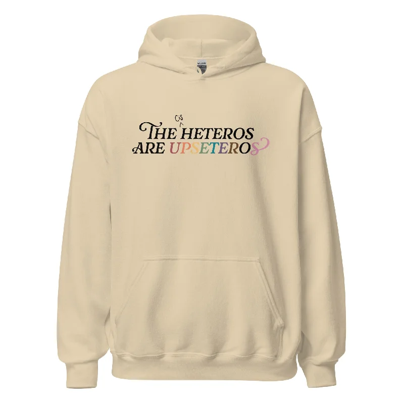 Hoodies with rainbow lightning and equality signs--The (Cis) Heteros Are Upseteros Unisex Hoodie Hoodies with rainbow lightning and equality signs--The (Cis) Heteros Are Upseteros Unisex Hoodie