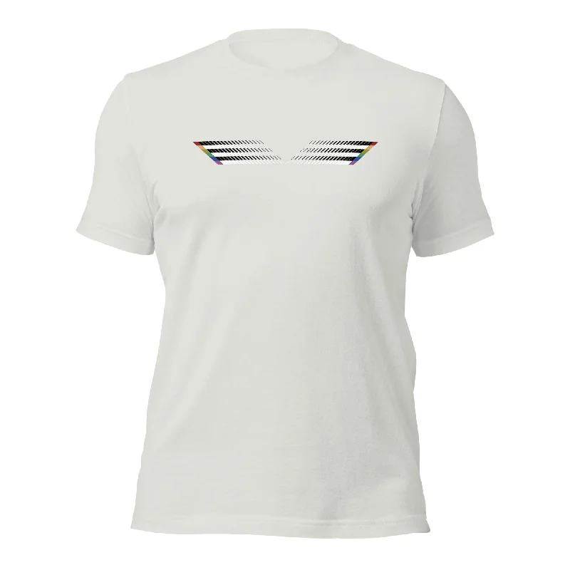 Graphic pride t-shirts with glitter rainbow accents--Subtle LGBTQ+ Ally Unique T-Shirt Graphic pride t-shirts with glitter rainbow accents--Subtle LGBTQ+ Ally Unique T-Shirt