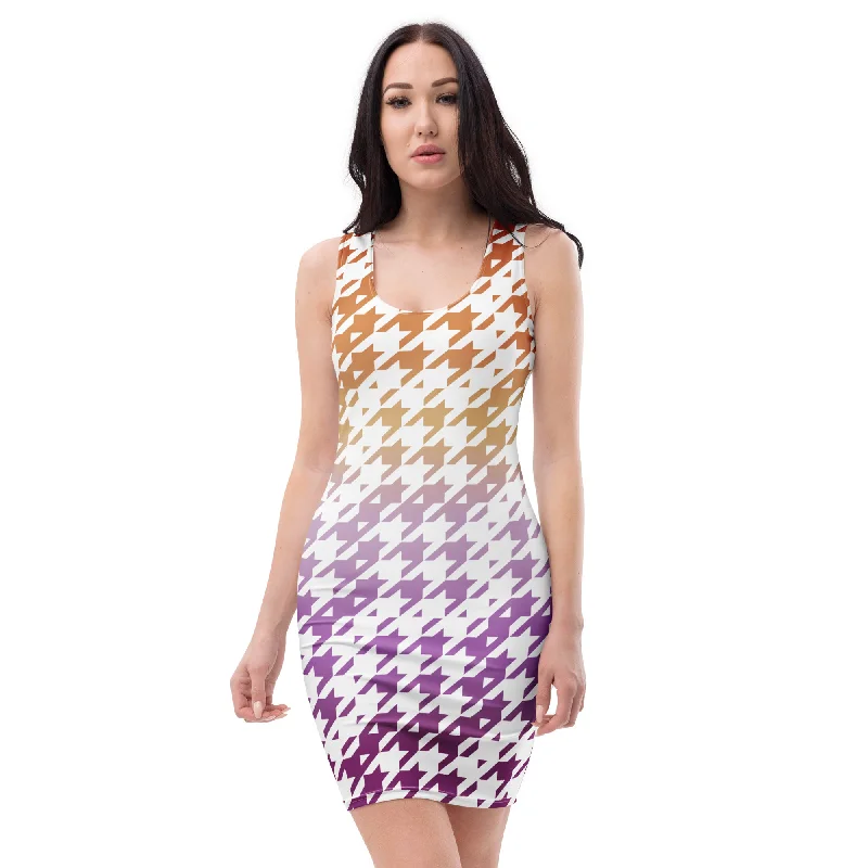 Lesbian Houndstooth Bodycon Dress