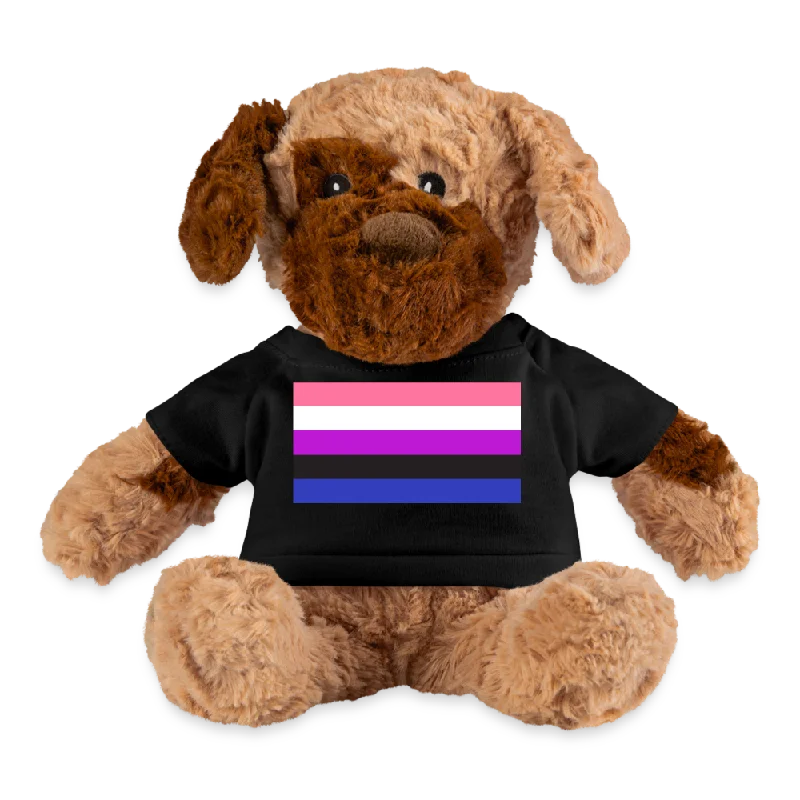 Genderfluid Pride Flag Plush Dog Stuffed Animal