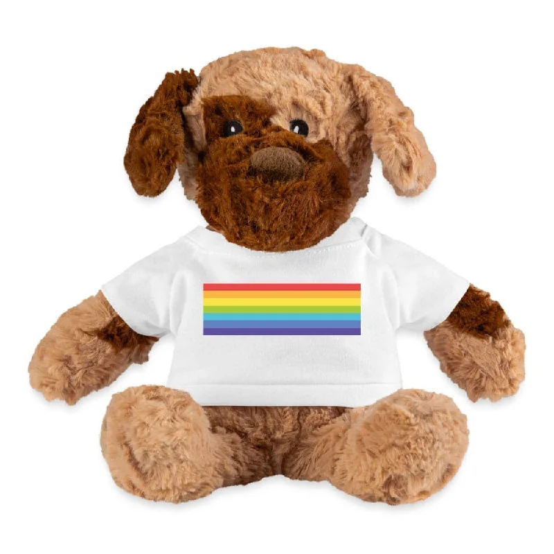 LGBTQ Pride Flag Plush Dog Stuffed Animal