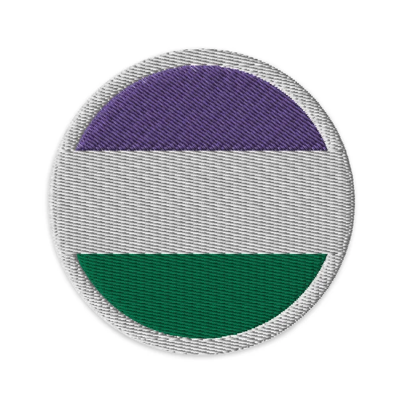 Genderqueer Pride Circle Embroidered Patch