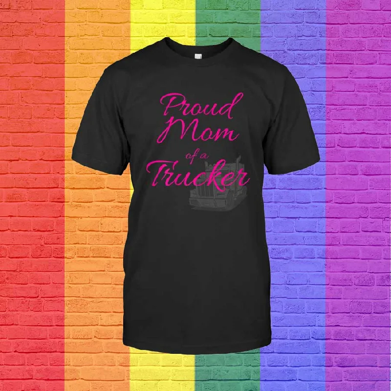 Womens Trucker Mom Pride Gift Design For Mothers Of Truck Drivers T Shirt, Gift For Lesbian Mom Womens Trucker Mom Pride Gift Design For Mothers Of Truck Drivers T Shirt, Gift For Lesbian Mom