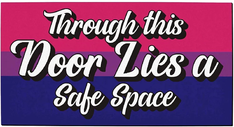 Bi Pride Bisexual Doormat Through This Door Lies A Safe Space Bi Gifts Decorative Doormat Bi Bi Pride Bisexual Doormat Through This Door Lies A Safe Space Bi Gifts Decorative Doormat Bi