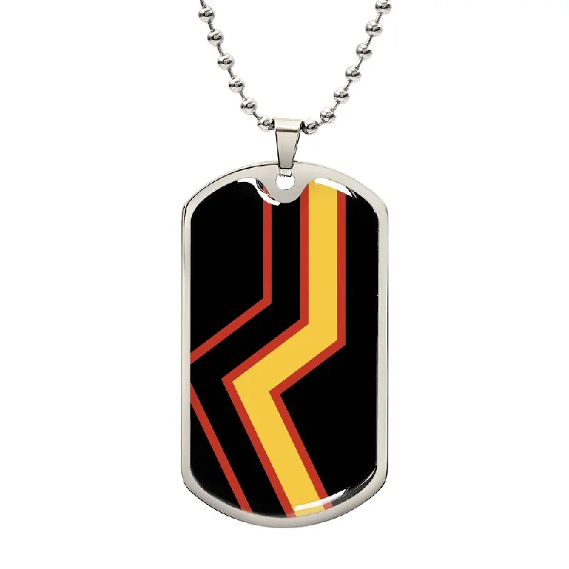 Rubber Latex Pride Military Dog Tag Necklace