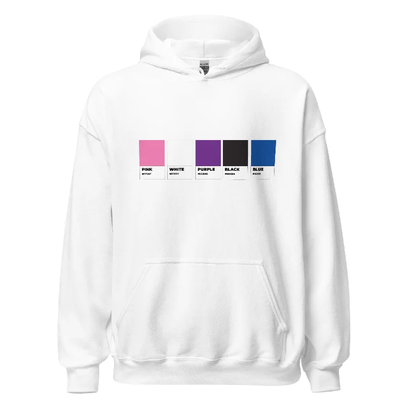 Stylish hoodies for nonbinary and genderfluid--Genderfluid Colors Swatch Unisex Hoodie Stylish hoodies for nonbinary and genderfluid--Genderfluid Colors Swatch Unisex Hoodie
