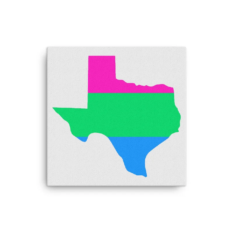 Texas Polysexual Poly Pride Canvas Wall Art