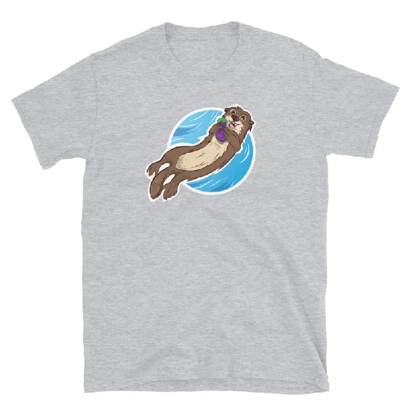 Graphic pride t-shirts with glitter rainbow accents--Otter -  T-Shirt