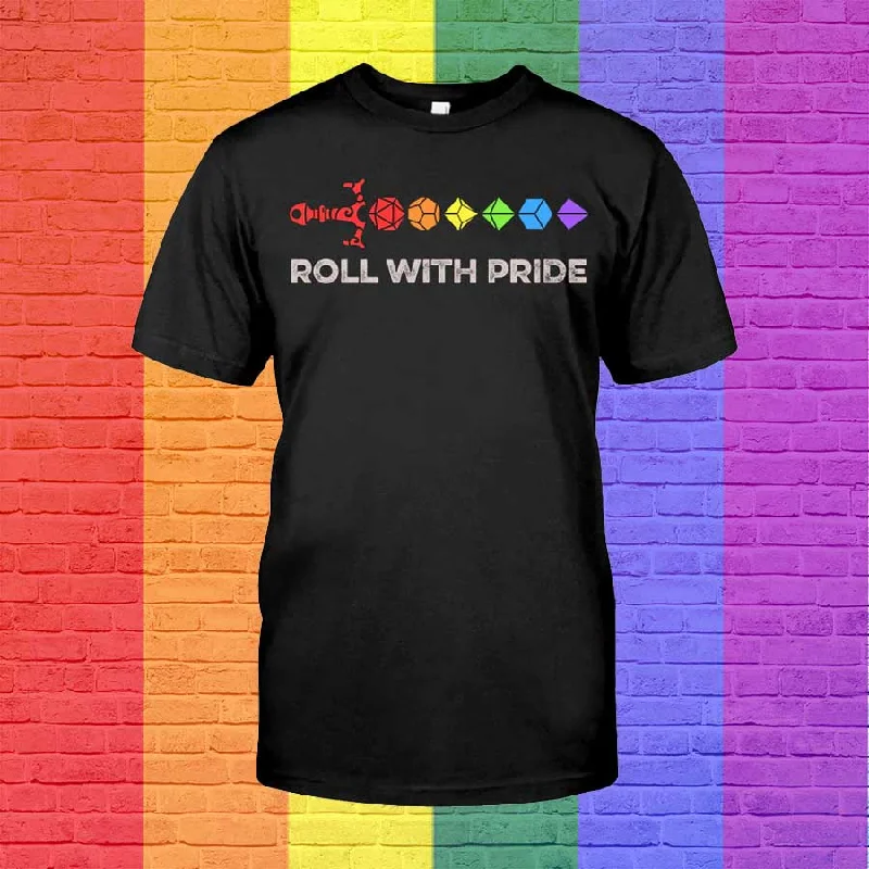 Graphic pride t-shirts with subtle queer pride accents--Roll With Pride Shirt, Gay Pride Shirts, Pride Clothing, Lesbian Pride T Shirt, Pride Ally Shirt Graphic pride t-shirts with subtle queer pride accents--Roll With Pride Shirt, Gay Pride Shirts, Pride Clothing, Lesbian Pride T Shirt, Pride Ally Shirt