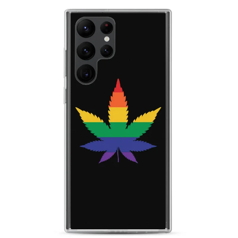 LGBTQ Pride Samsung Galaxy Cell Phone Case - Weed