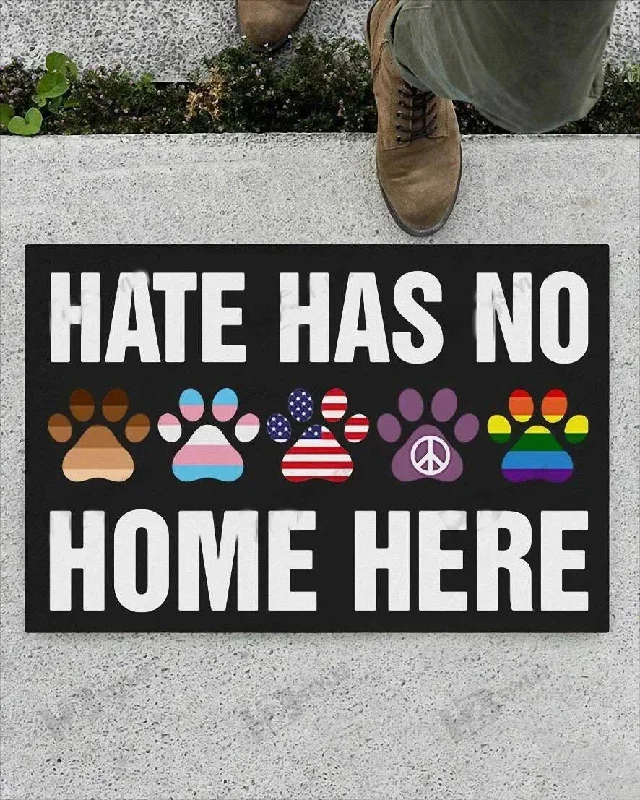 Hate Has No Home Here Lgbt Doormat, Doormat For Gay Lesbian Transgender Doormat Gifts Hate Has No Home Here Lgbt Doormat, Doormat For Gay Lesbian Transgender Doormat Gifts