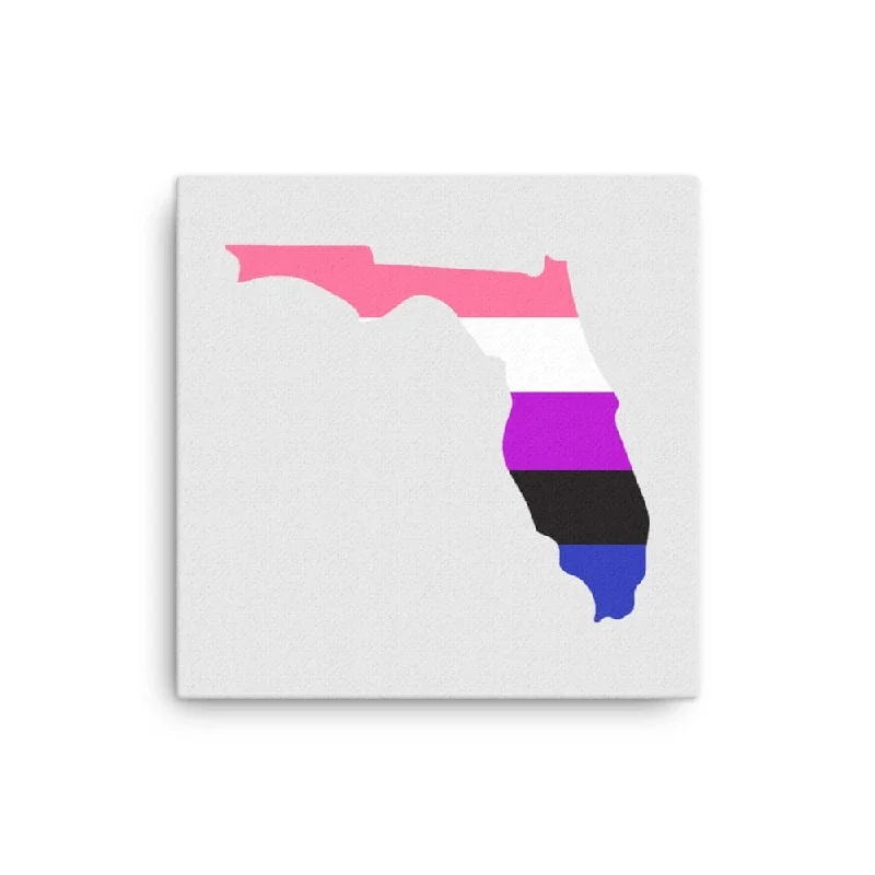 Florida Genderfluid Pride Canvas Wall Art