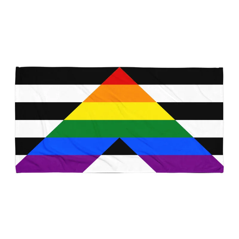 Straight Ally Pride Flag Beach Blanket Towel