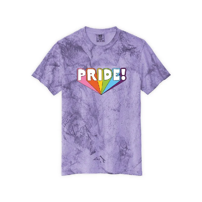 Graphic pride t-shirts with rainbow peace and love designs--Pride Purple Dye T-Shirt Graphic pride t-shirts with rainbow peace and love designs--Pride Purple Dye T-Shirt