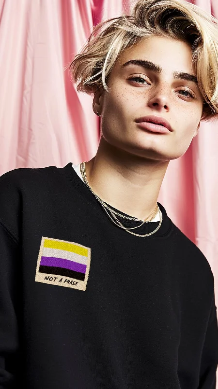 Rainbow flag hoodies for pride month--Not A Phase Non-Binary Pride Polaroid Sweatshirt Rainbow flag hoodies for pride month--Not A Phase Non-Binary Pride Polaroid Sweatshirt