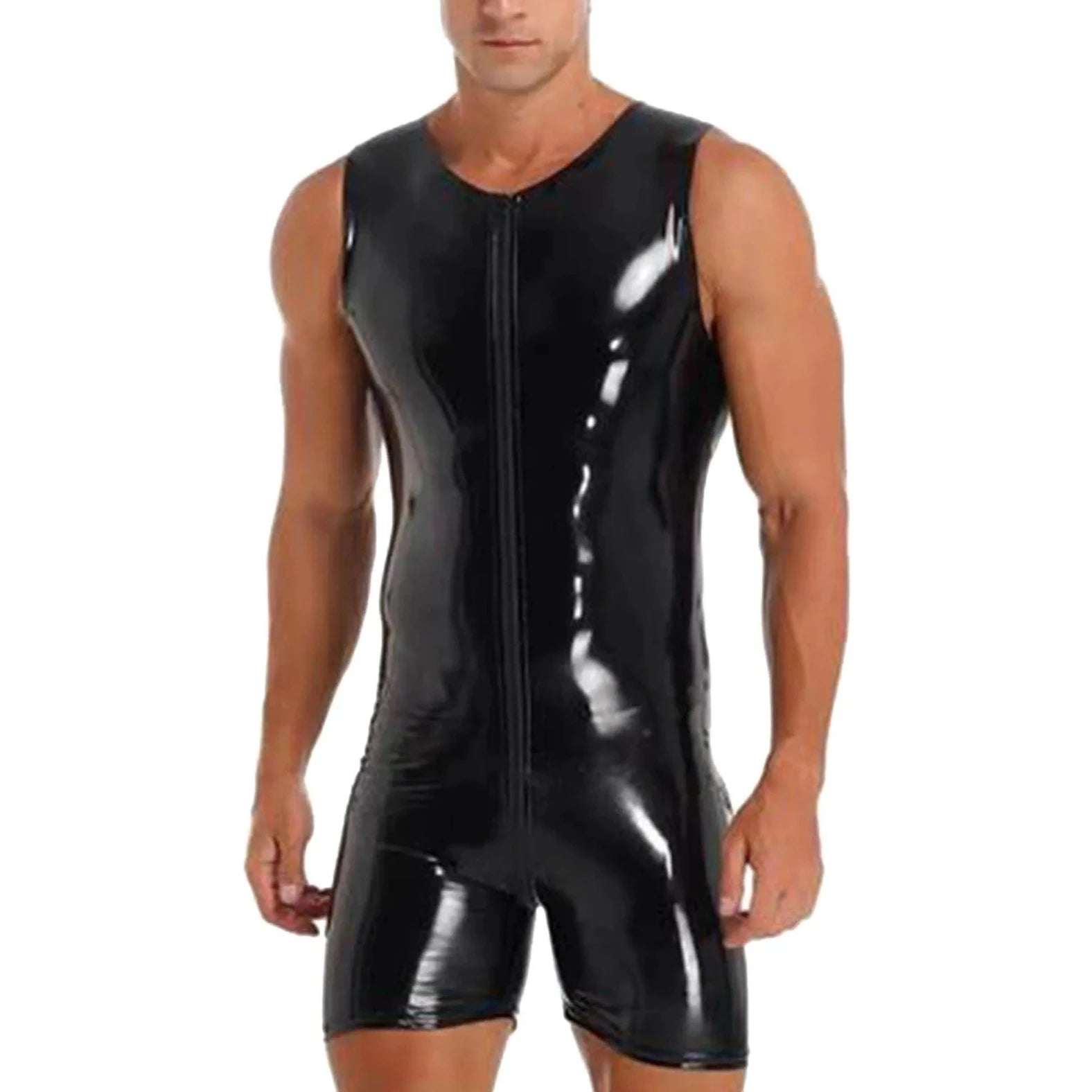 Glossy Zipper Singlet