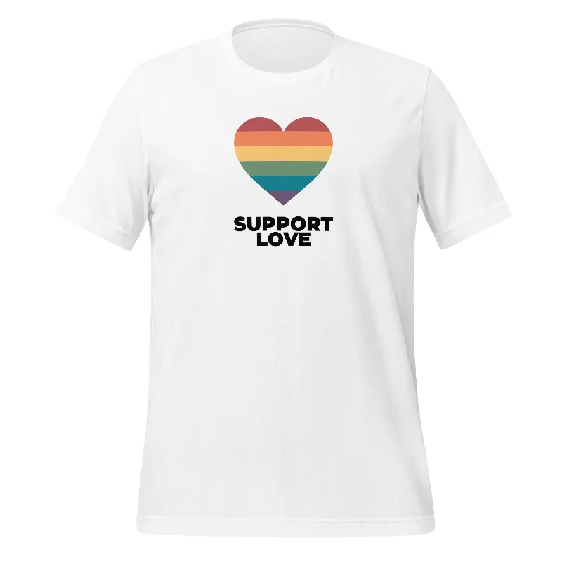 Comfortable graphic tees for nonbinary pride supporters--Support Love Heart Unisex T-Shirt Comfortable graphic tees for nonbinary pride supporters--Support Love Heart Unisex T-Shirt