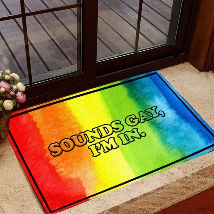 Welcome Doormat For Gaymer, Couple Gay Gifts Doormat, Rainbow Color Soud Gay I Am In Door Mat Welcome Doormat For Gaymer, Couple Gay Gifts Doormat, Rainbow Color Soud Gay I Am In Door Mat