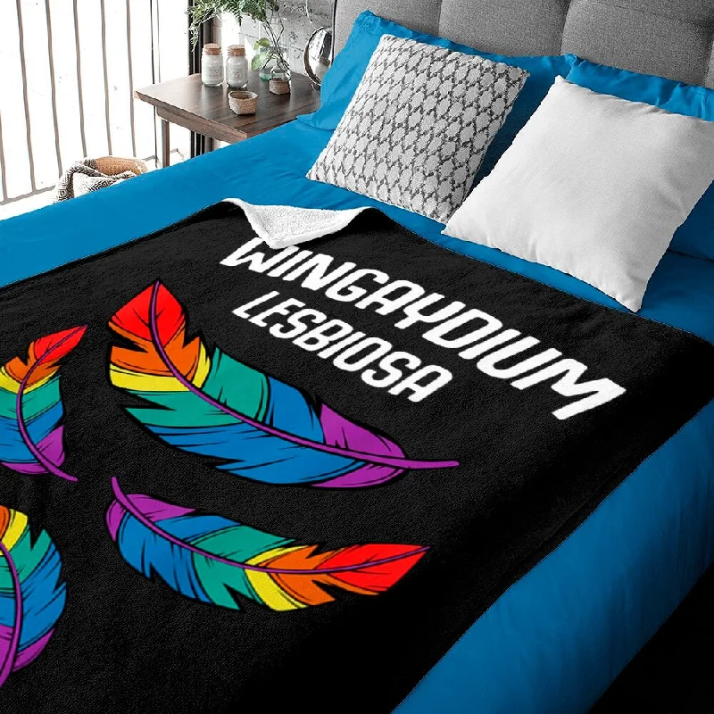 Lgbt Pride Blankets Funny Lesbian Love Wingaydium Blanket Gift For Gay, Gaymer gift