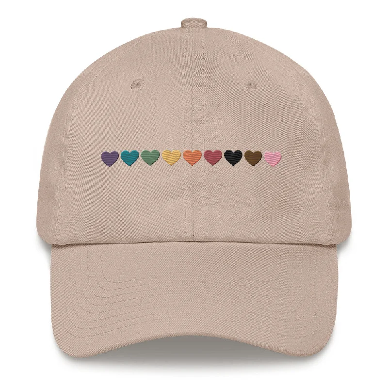 Progressive Pride Rainbow Hearts Hat