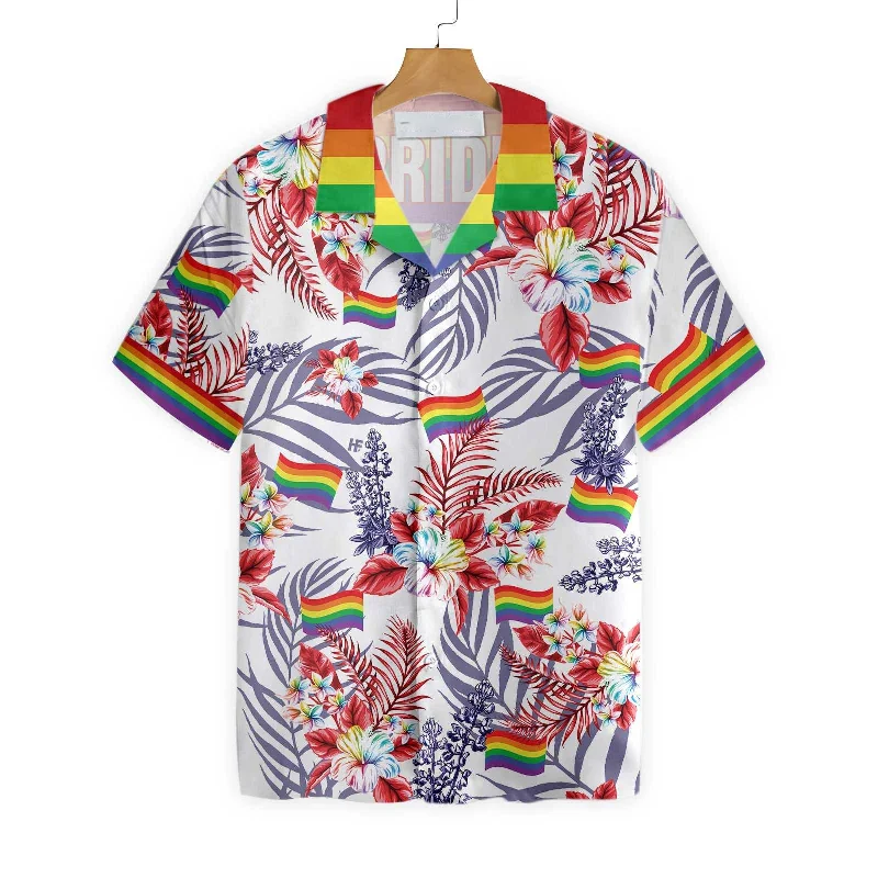 Graphic pride t-shirts with subtle allyship messages--Hawaiian LGBT Shirt, Vivid Pride LGBT Bluebonnet Design Hawaiian Shirt Graphic pride t-shirts with subtle allyship messages--Hawaiian LGBT Shirt, Vivid Pride LGBT Bluebonnet Design Hawaiian Shirt