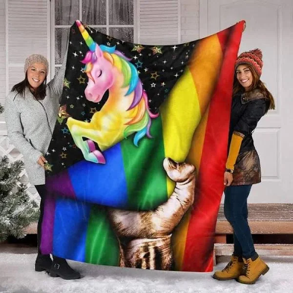 Pride Blanket Unicorn Blankets Gifts For Lgbt Fleece Blanket For Lesbian, Couple Gay Blanket Pride Blanket Unicorn Blankets Gifts For Lgbt Fleece Blanket For Lesbian, Couple Gay Blanket