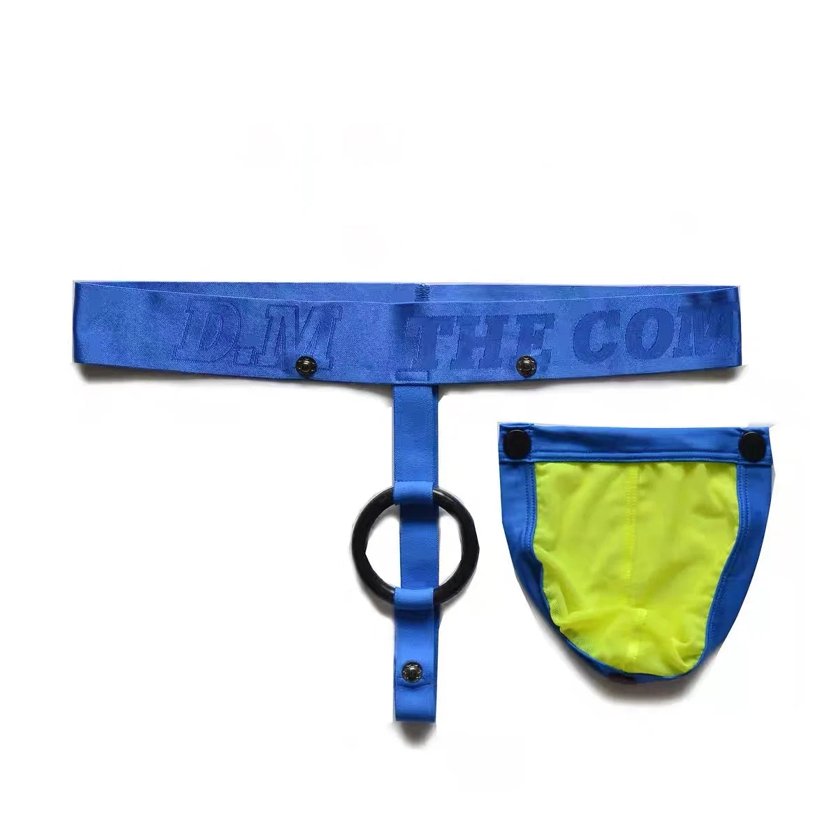 Men’s D.M. Detachable Pouch Cock Ring Mesh Thong