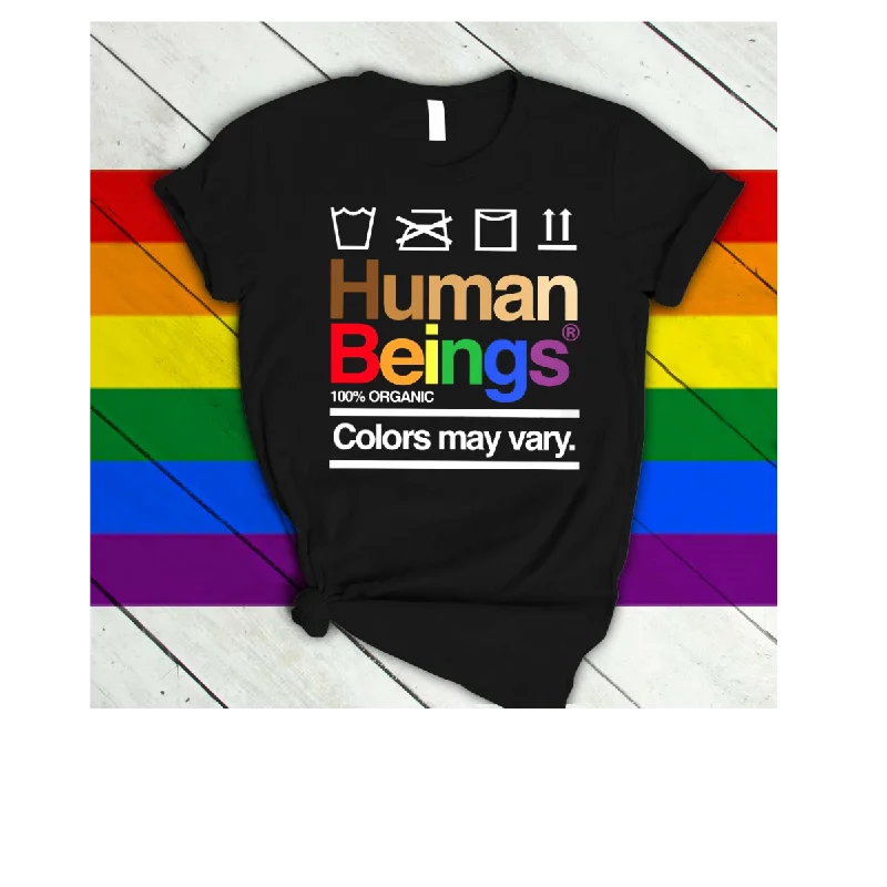 Comfortable graphic tees with tagless labels--LGBT T Shirts Human beings Colors May Vary, Gift For Lesbian, T Shirts For Gay Pride Comfortable graphic tees with tagless labels--LGBT T Shirts Human beings Colors May Vary, Gift For Lesbian, T Shirts For Gay Pride