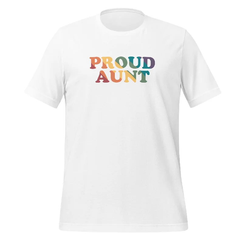 Affordable graphic tees with inclusive pronoun designs--Proud Aunt T-Shirt