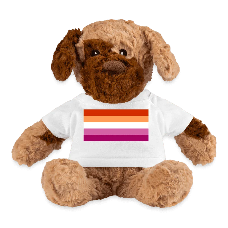 Lesbian Pride Flag Plush Dog Stuffed Animal