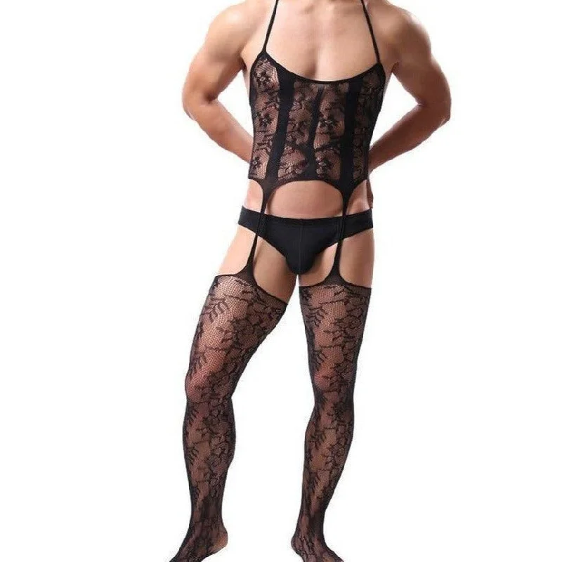 Mens Lace Bodystocking & Crossdresser