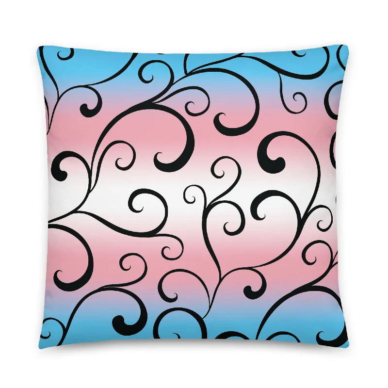 Transgender Trans Pride Swirl Throw Pillow