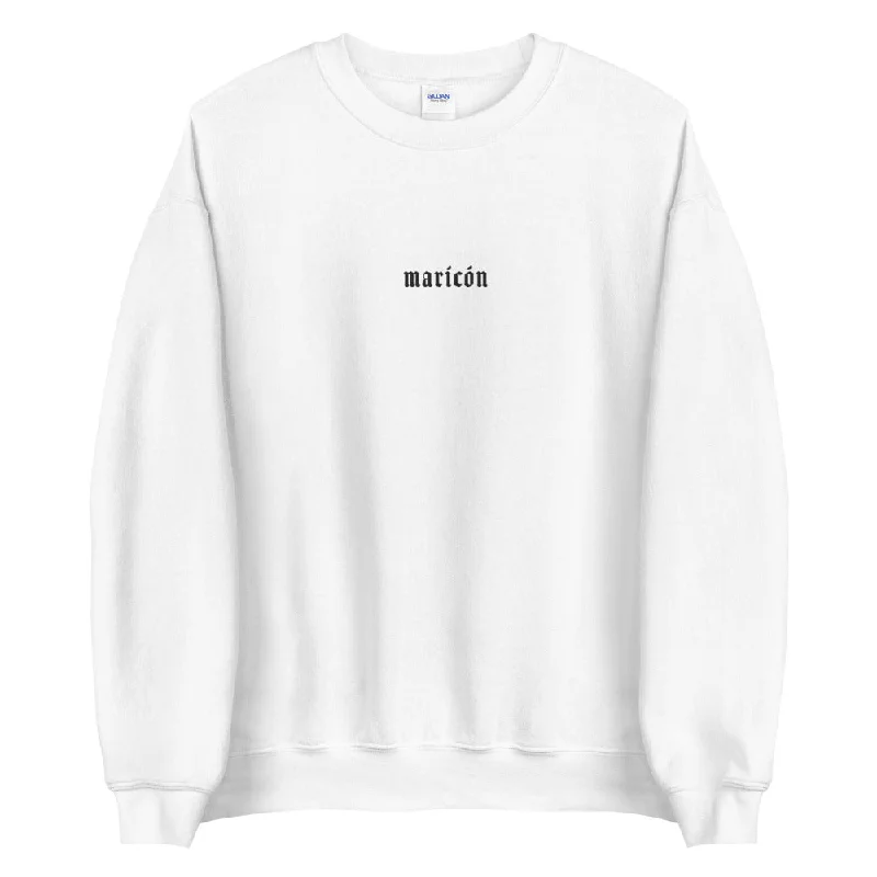 Best hoodies for LGBTQ+ pride fundraisers--Marícón Embroidered Sweatshirt